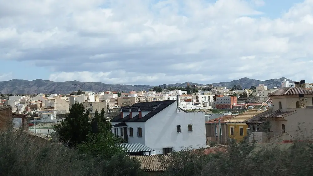 Vista de Albox con sus casas y la sierra al fondo